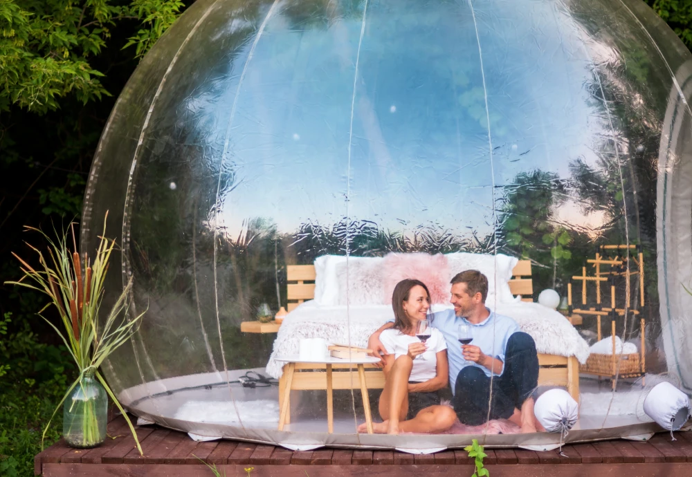 luxurious outdoor single tunnel inflatable bubble tent